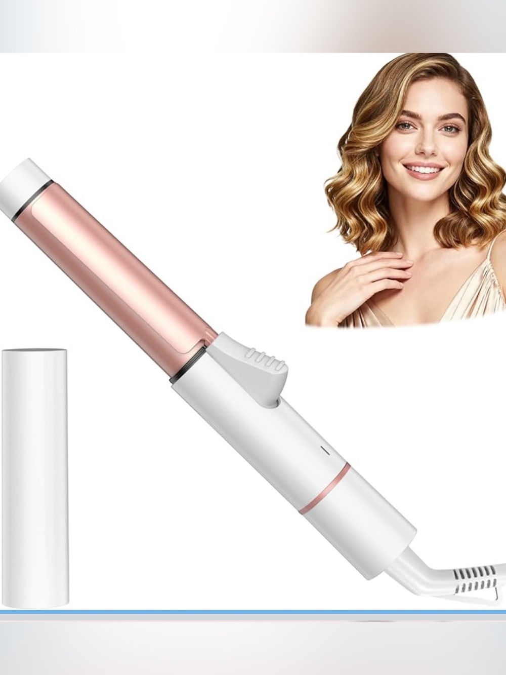 NWT Travel Rose Gold & White Curling Wand